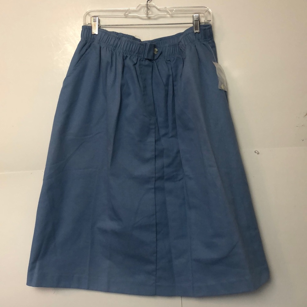 New vintage sky blue plus Sz elastic waist skirt - Picture 2 of 7